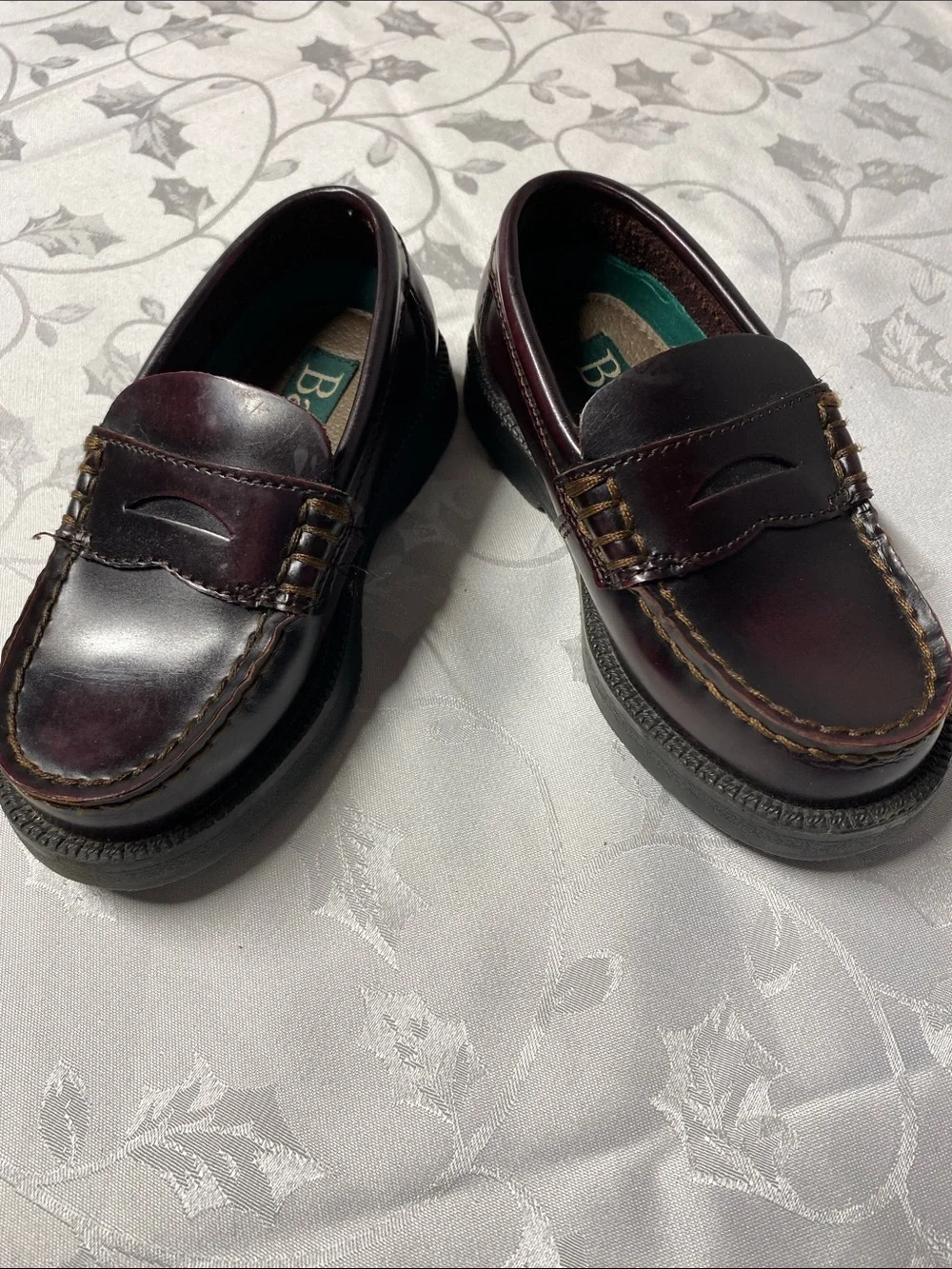 Bass Boy’s Penny Loafers in Burgundy Brown